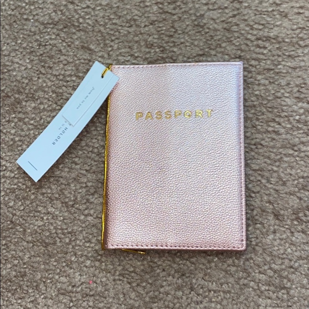 NWT Rose gold passport holder